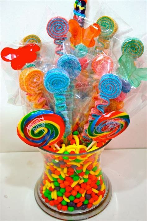 Candy Centerpieces For Sweet 16 Candy Land Wonka Party Sweet Shoppe Candy Bar Bouquet