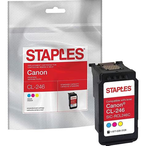 STAPLES Remanufactured Ink Cartridge Replacement For Canon CL 246 Tri