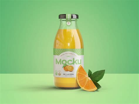 Juice Bottle PSD Mockup Freebiesbug