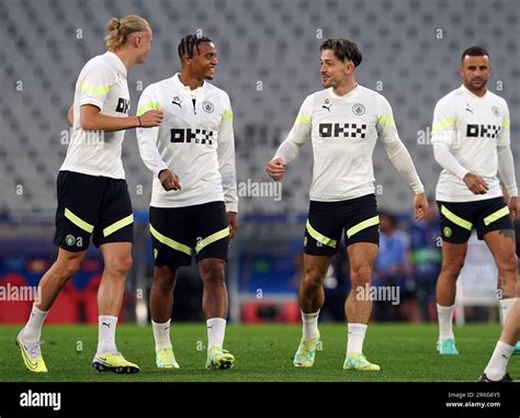 Manchester Citys Erling Haaland Manuel Akanji And Jack Grealish