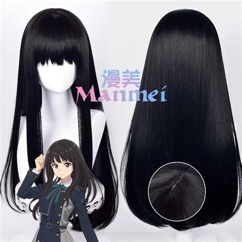 Jual Manmei Takina Inoue Wig Lycoris Recoil Cosplay Wig Wig Hitam