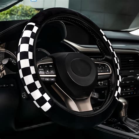 Autoxbert Universal Auto Car Steering Wheel Cover Black White