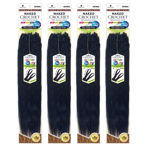 Amazon MULTI PACK DEALS SHAKE N GO Naked Human Hair Crochet Braid Wet Wavy Pre