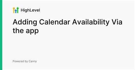 Adding Calendar Availability Via The App Voters Highlevel