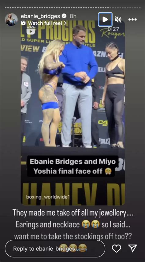 Ebanie Bridges Offered To Strip Down Even More At Weigh In And Remove Racy Lingerie Daily Star