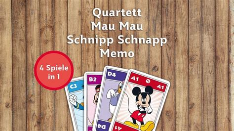 ASS Altenburg 22501530 Disney Mickey Friends Quartett 4 in 1 für