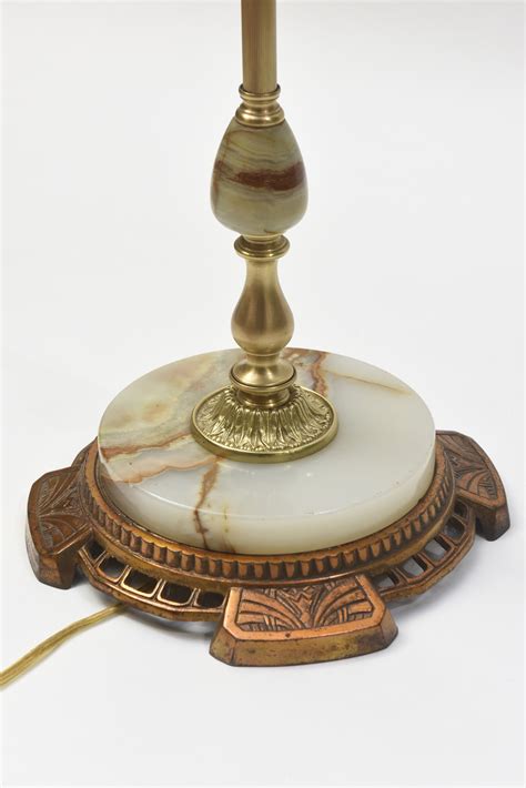 Floor Lamp With Onyx Stem And Base Appleton Antique Lighting
