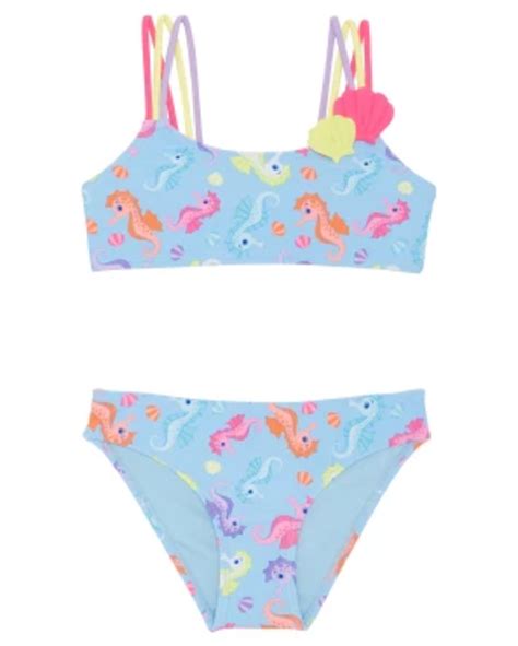 Bikini mit bunten Trägern Kiki Koko verschiedene Designs hellblau von KiK ansehen