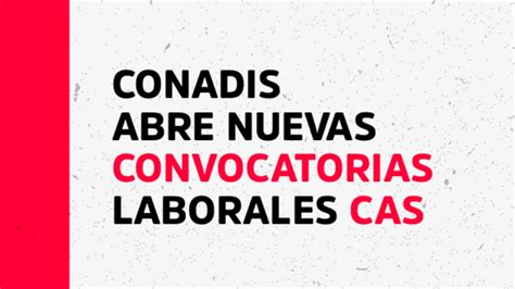 Postula Conadis Lanza Convocatorias Laborales CAS En Lima Y Arequipa