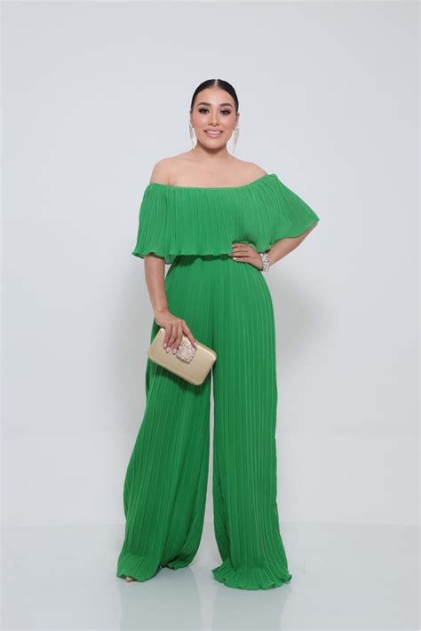 Enterizo Verde Plisado Jireh Fashion Nicaragua