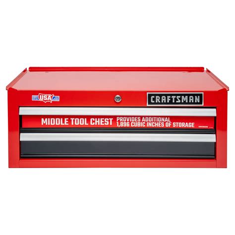 S2000 Series 26 Inch Wide 2 Drawer Middle Tool Chest - Red | CRAFTSMAN