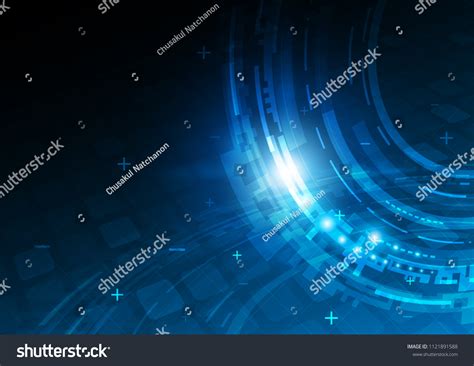 Futuristic Technical Partengine Core Technology Abstract Stock Vector ...