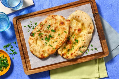 Easy Garlic Butter Naan Breads Recipe Hellofresh