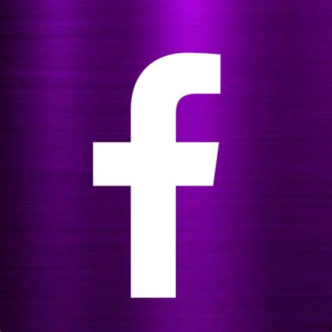 facebook logo  purple metal background