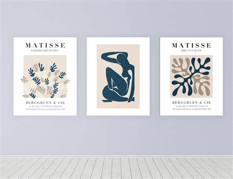 Matisse Print Set Of Blue Nude Berggruen Abstract Wall Art Henri Matisse Exhibition