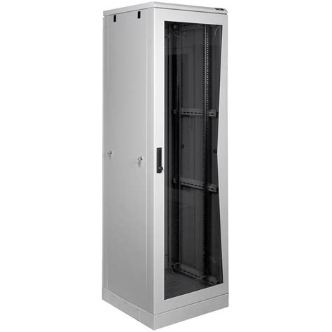 Шкаф 19″ ТШНП напольный 42U 600Х800 мм, передняя дверь стекло/металл ...