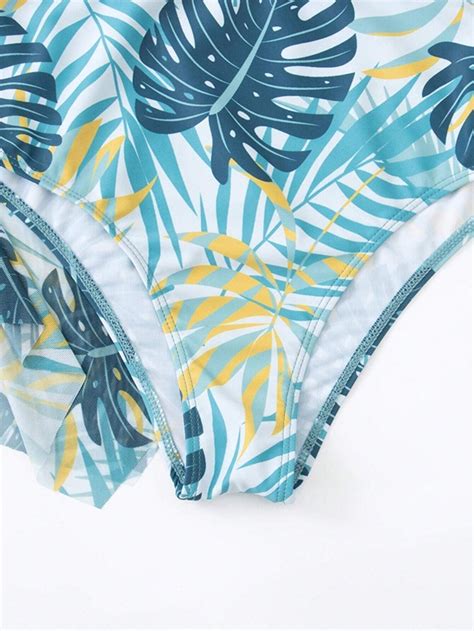 Tropical Print Knot Front Halter Bikini Swimsuit Emma