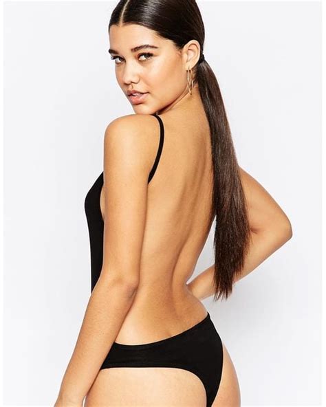 Missguided Backless Body In Black Lyst