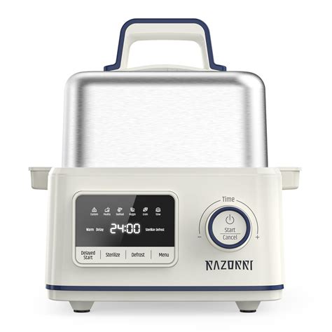 Razorri Electric Food Steamer 5-Quart Stainless Steel with Timer, 24H
