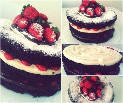 Naked Cake De Massa De Chocolate Recheio De Dois Amores E Morango