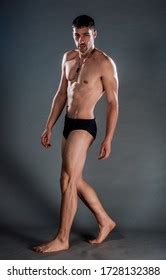 Studio Fashion Portrait Half Naked Man Foto Stock 1728132388 Shutterstock