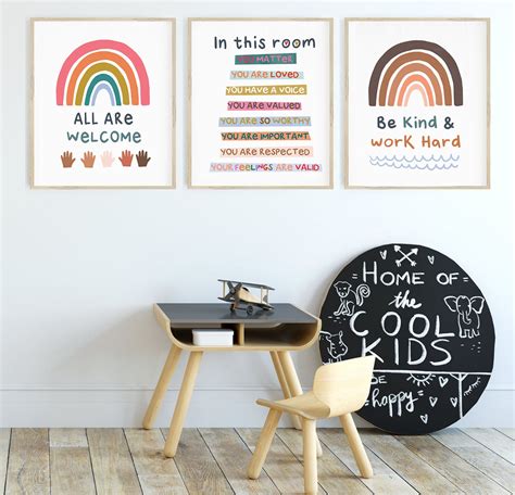 Classroom Sign Rainbow Diversity Rainbow Poster Diversity Etsy