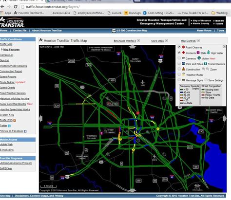 Houston TranStar Traffic Map Right Now...I wish It Were True : houston