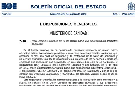 Publicado El Nuevo Real Decreto Por El Que Se Regulan Los