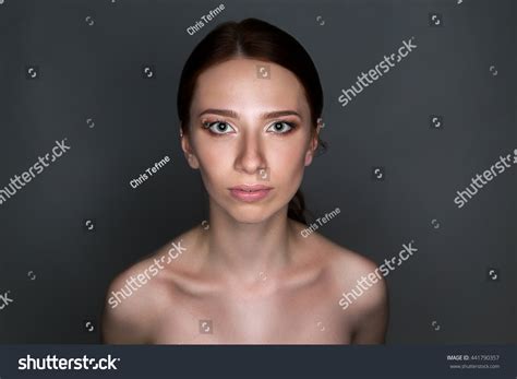 Brunette Woman Nude Shoulders Stock Photo 441790357 Shutterstock