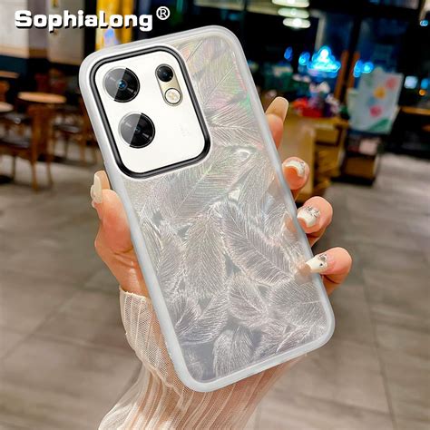 Casing Infinix Smart 9 Hot 50i X6532 X6531 X6531B Soft Shinning Feather Camera Lens Protective