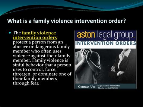 intervention order powerpoint