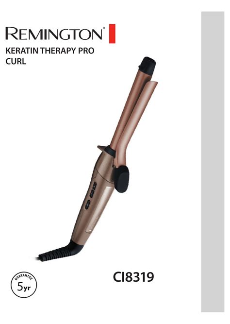 Remington Keratin Therapy Pro Curl Ci Styling Iron User Manual