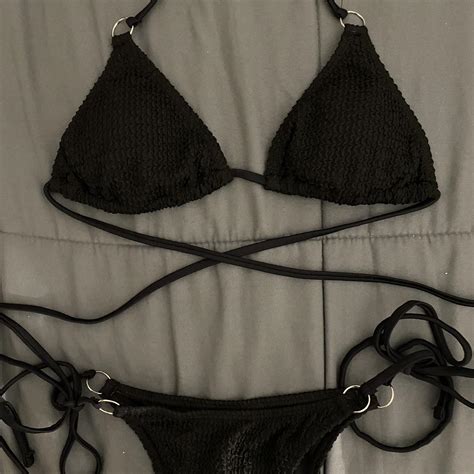 DEPOP PAYMENTS ONLY Black Cross Body Bikini With Depop