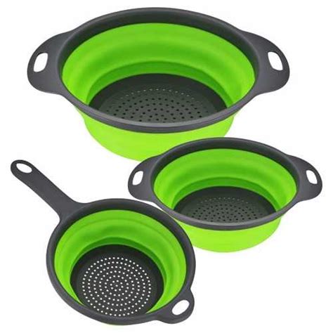 Acheter Passoires Pliables En Silicone Lot De Pour La Cuisine