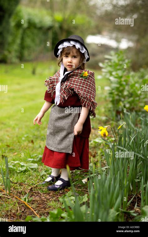 Young Girl in Welsh National Costume Welsh Culture Wales Stock Photo ...