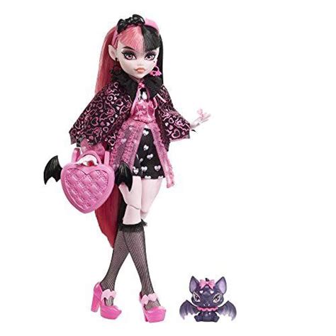 Boneca Monster High Draculaura Com Acessórios E Morcego Articulada