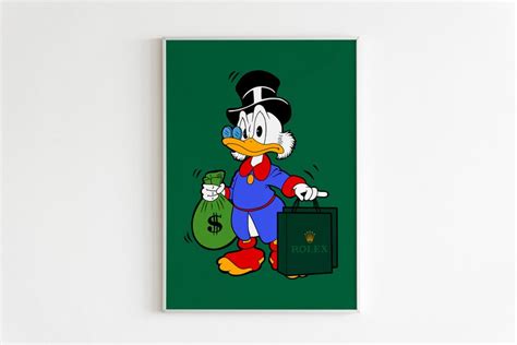 Scrooge Mcduck Alec Monopoly Inspired Modern Wall Decor Modern Pop