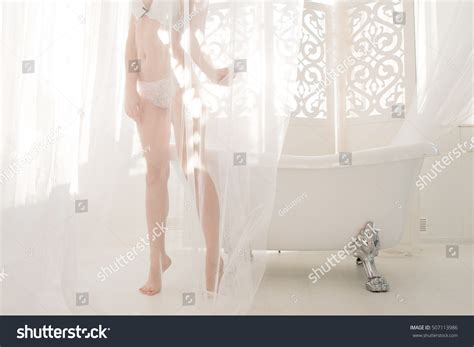 Silhouette Nude Woman Bathroom Sexy Lady Stock Photo Shutterstock