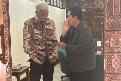 Erick Thohir Diyakini Bisa Antar Ganjar Pranowo Ke Kursi Ri