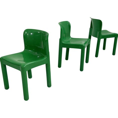 Chaise Verte Vintage Mod Le Par Carlo Bartoli Pour Kartell