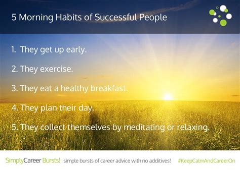 morning habits  successful people simplycareer