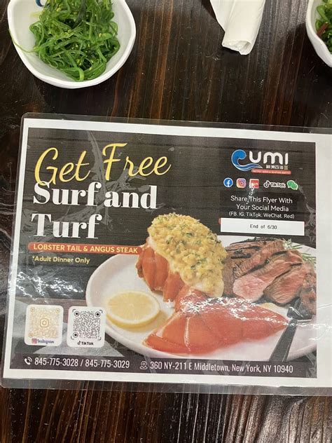 Menu At Umi Hot Pot Sushi Seafood Buffet Restaurant Middletown