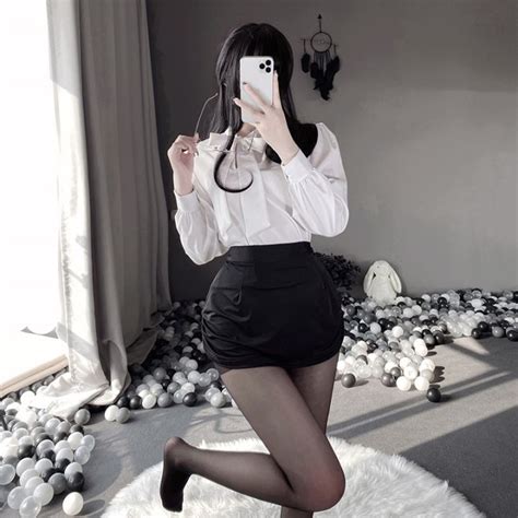 Porn Exotic Kawaii Women Sexy Lingerie Costume Teacher Office Lady Cosplay Roleplay Transparent