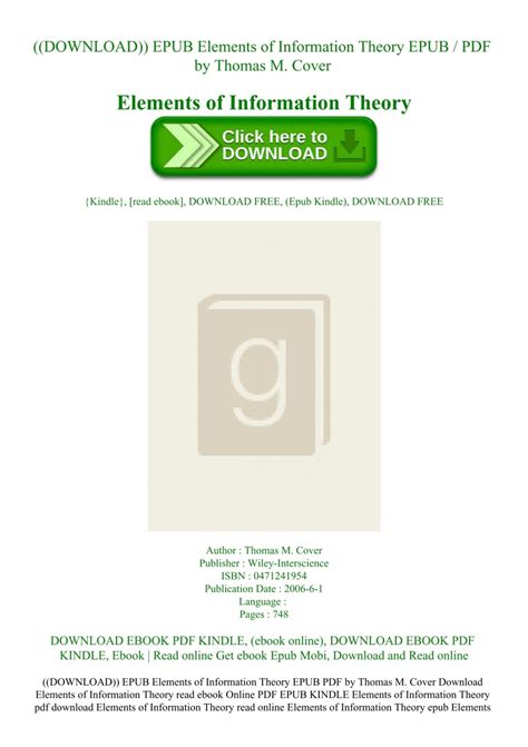 Elements Of Information Theory Thomas M Cover