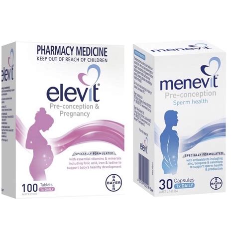 Jual Elevit Pregnancy Multivitamin Andmenevit Pre Conception Sperm