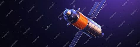 Spacecraft in Orbit a Futuristic Vision of Exploration A spacecraft a ...