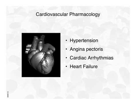 Pdf Cardiovascular Pharmacology •hypertension •angina Pectoris