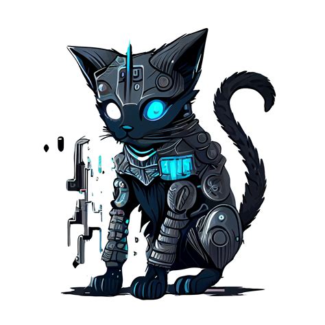 Cyberpunk Desenho Animado Gato Obra De Arte Ilustra O Ai Gerado