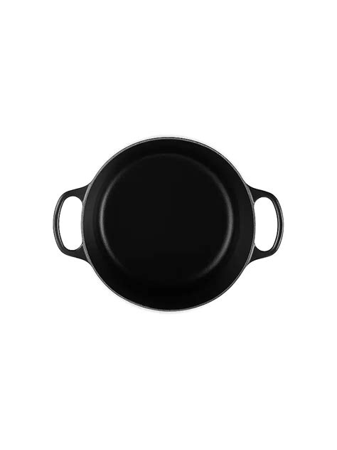 LE CREUSET Bräter rund hoch SIGNATURE 24cm Schwarz schwarz