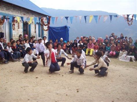 student dancers in Basa Village, Nepal | Village, Nepal, Trekking